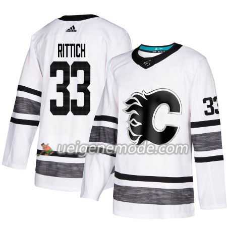Herren Eishockey Calgary Flames Trikot David Rittich 33 2019 All-Star Adidas Weiß Authentic